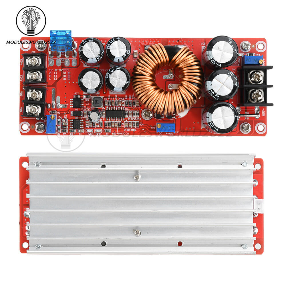 DC-DC 1200W 20A Boost Converter 8-60V to 12-80V Step Up Power Supply Module
