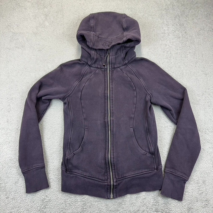 Lululemon Scuba Hoodie Women Size 4 Purple Full Zip Hoodie Sweatshirt Fleece