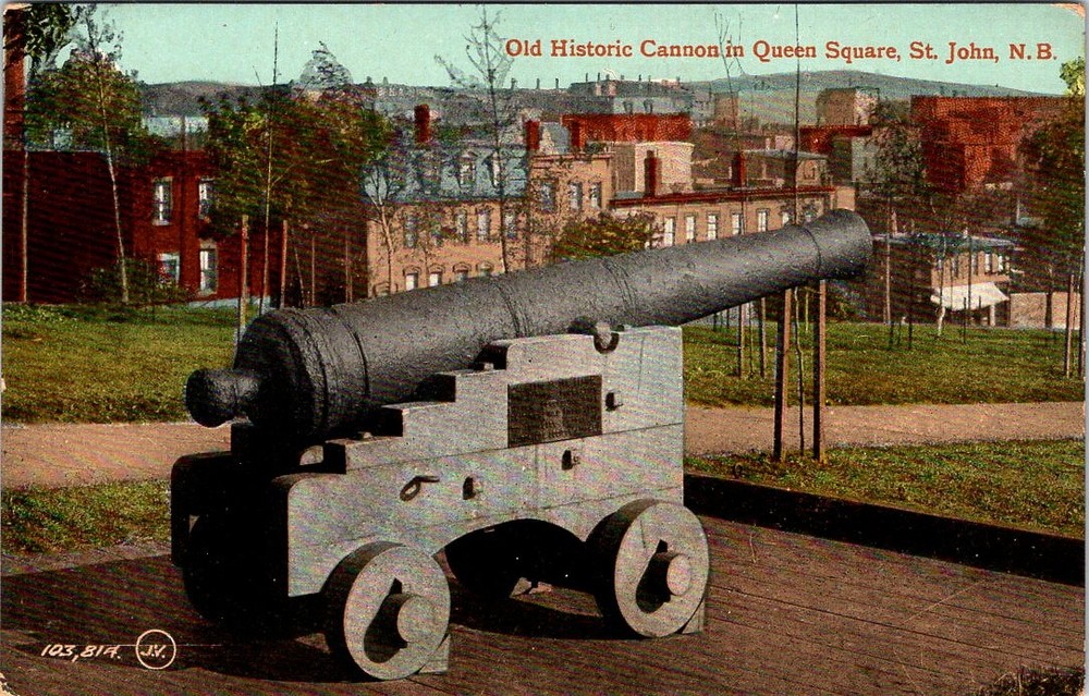 Historic Cannon, Queen Square, ST. JOHN, New Brunswick, Canada Postcard