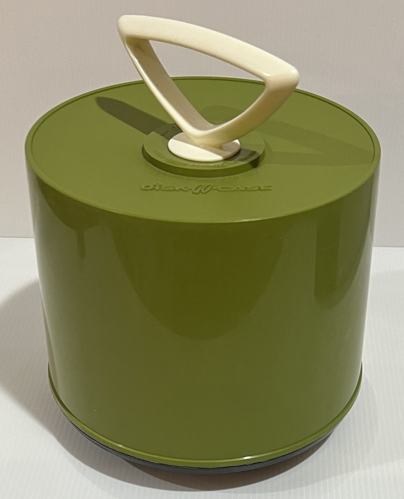 VTG Charter Industries Disk GO Case Avacado Green Storage For 45 RPM Records MCM