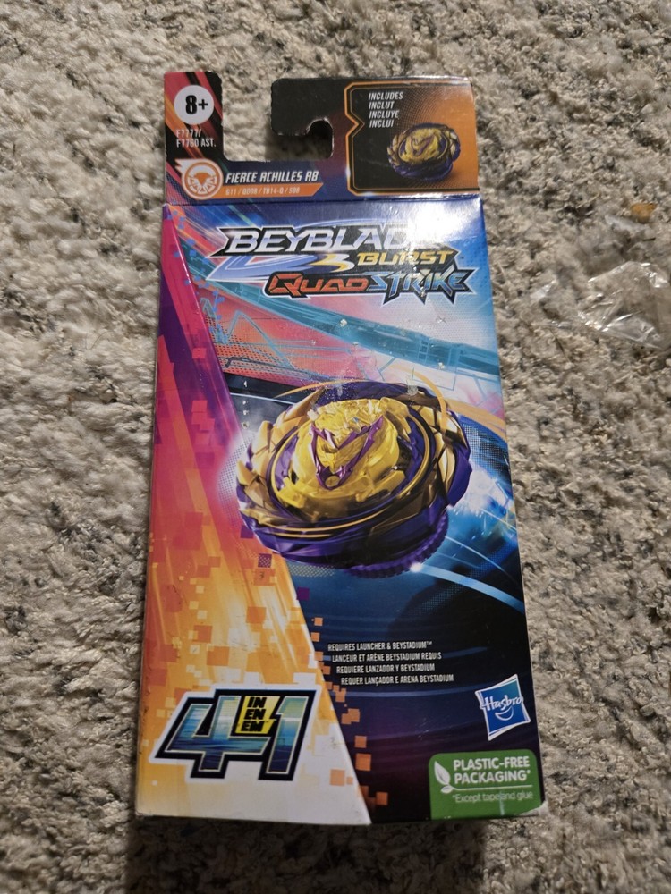 Hasbro Beyblade Burst Fierce Achilles A8 Quad Strike Top 4 in 1 Stamina Type-image