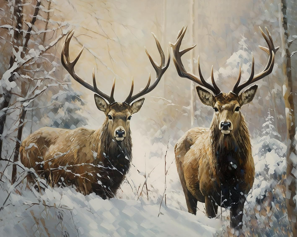 Deer Paint by Numbers Kit for Adults Paint by Number Kits for Kid Canvas DIY HD