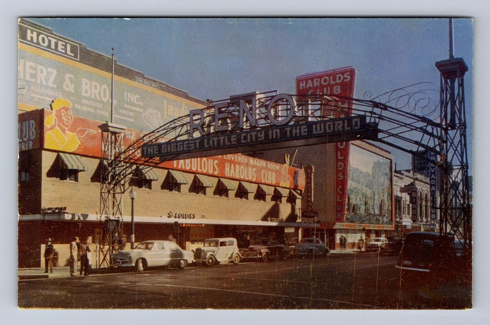 Reno NV-Nevada Arch Daylight Scene Vintage Postcard
