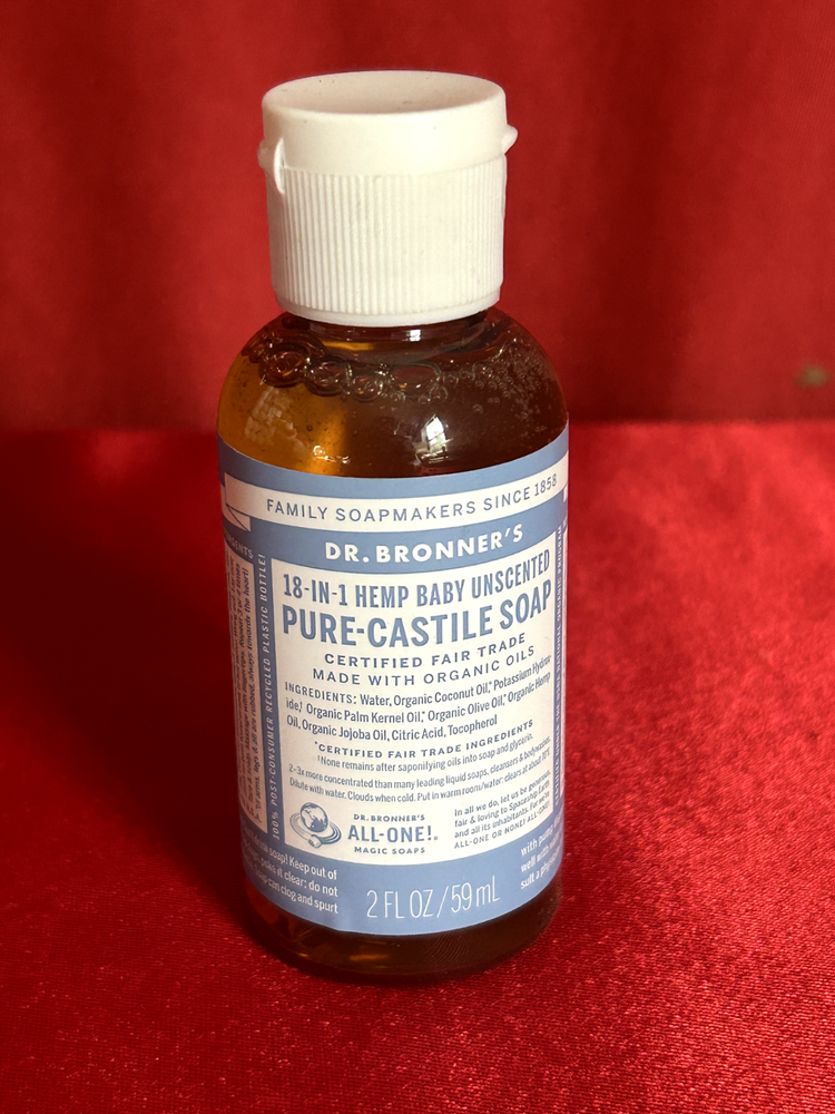 Dr. Bronner’s 18 in 1 Hemp Baby Unscented Pure-Castile Liquid Soap 2 oz