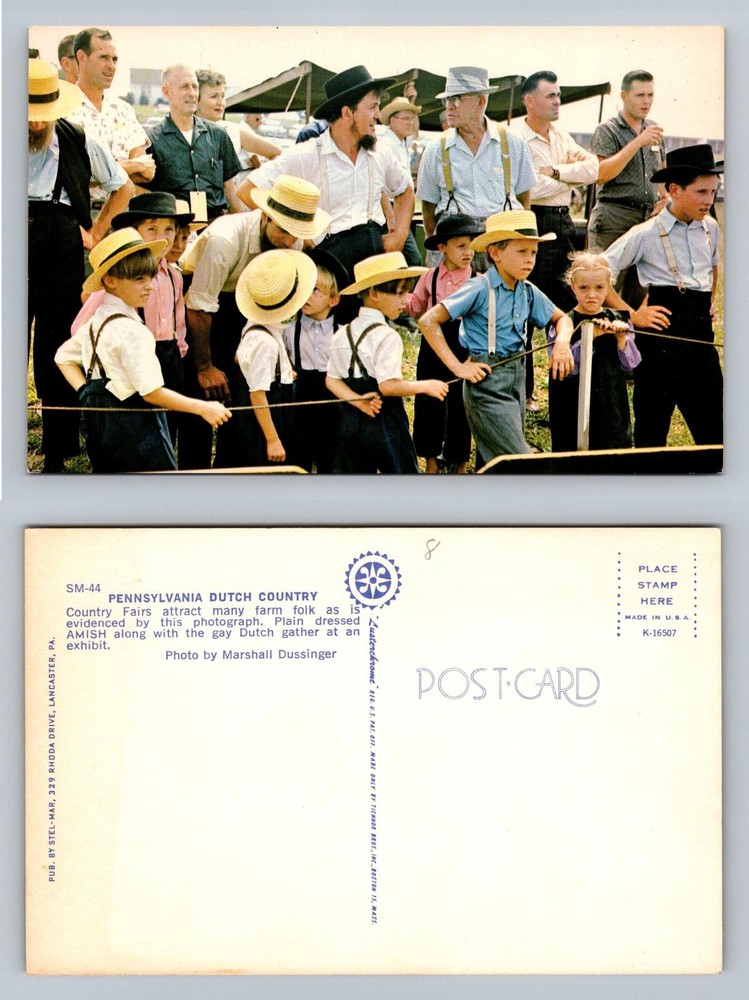 Lancaster, PA-Pennsylvania, Dutch Country Amish Farm Fair Folk Vintage Postcard
