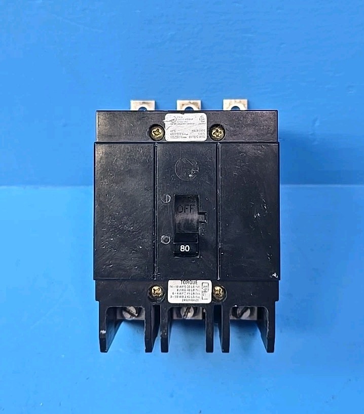 Cutler Hammer Ghb3080 80A 3 Pole 277/480 Volt Circuit Breaker
