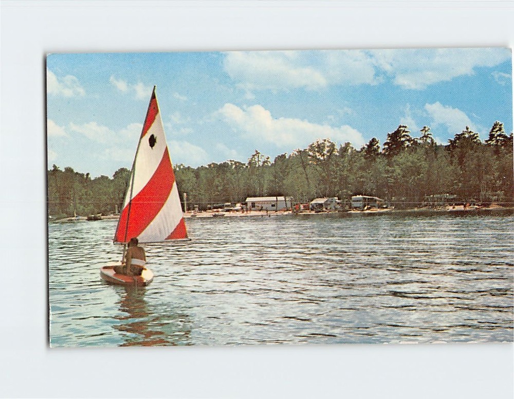 Postcard Westward Shores Camping Area Ossipee Lake West Ossipee NH USA