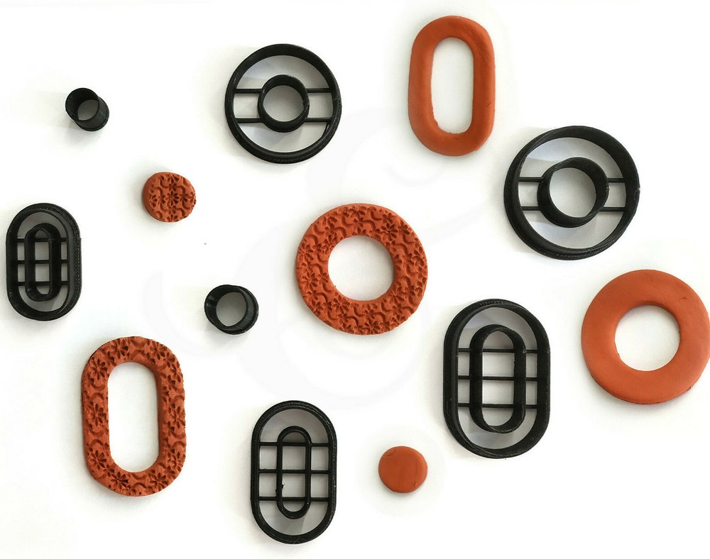 Rounded Clay Cutter Set of 7 | Polymer Clay Cutter | Earring clay cutter |