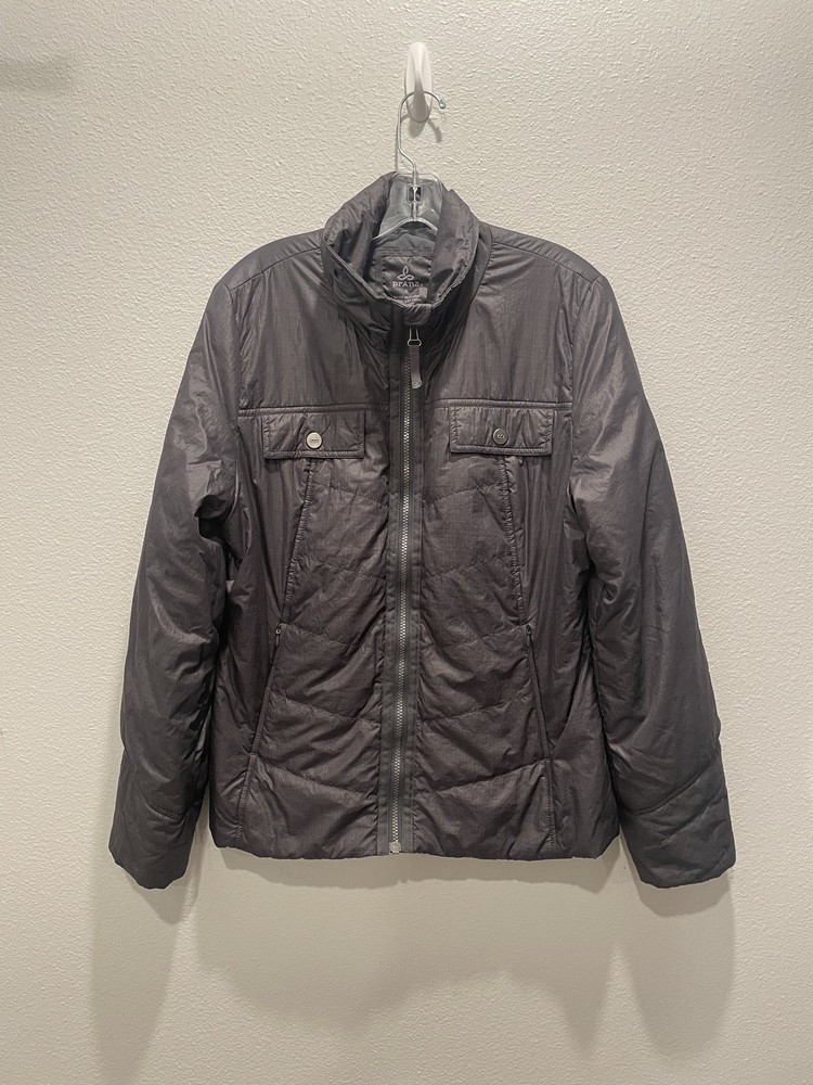 prAna Women's XL Gray BReatHE Puffer Jacket Full Zip RN124977