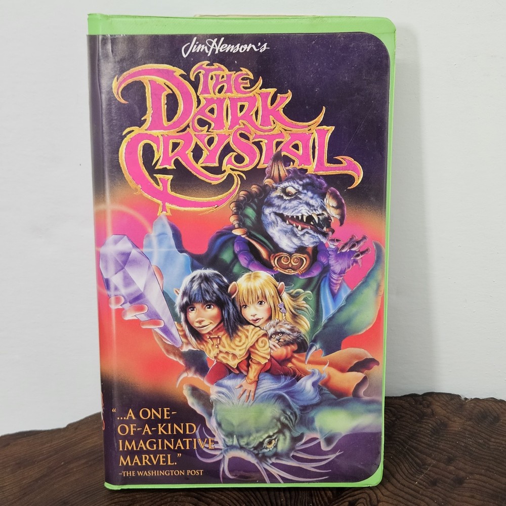 The Dark Crystal VHS Tape 1994 Jim Henson Vintage 90s Adventure Kids Clam Shell