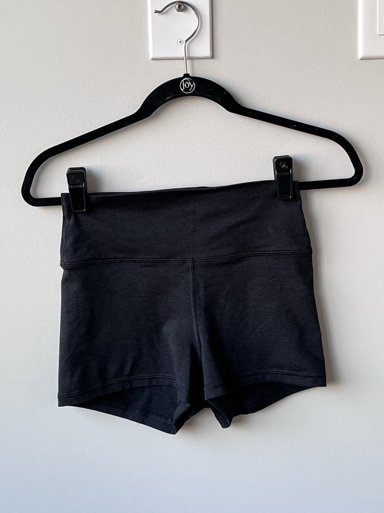 FLEO Activewear High Rise Shorts 2.5” Women's Small Black Athletic Gym Stretch