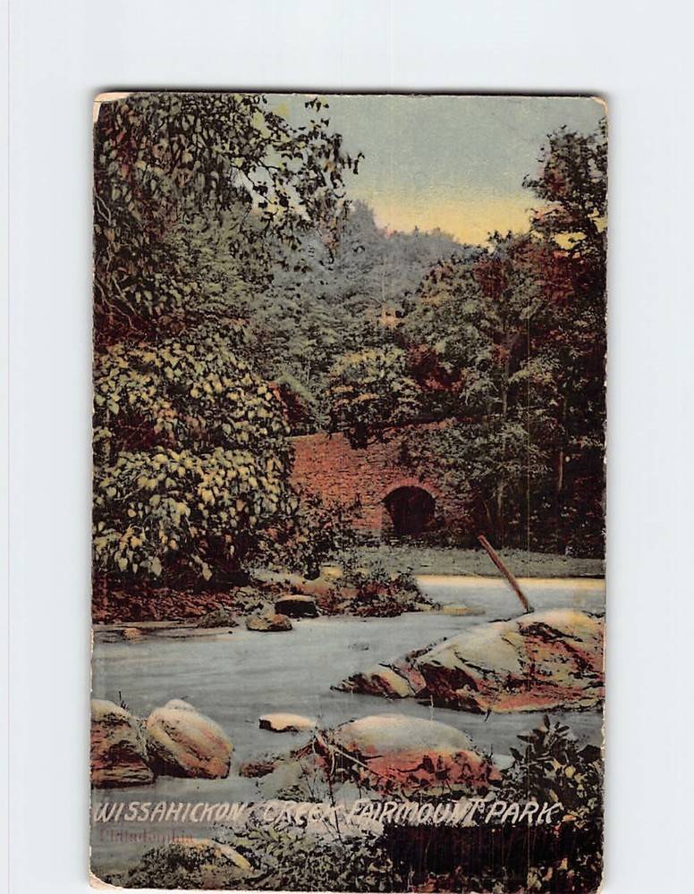Postcard Wissahickon Creek Fairmount Park Pennsylvania USA