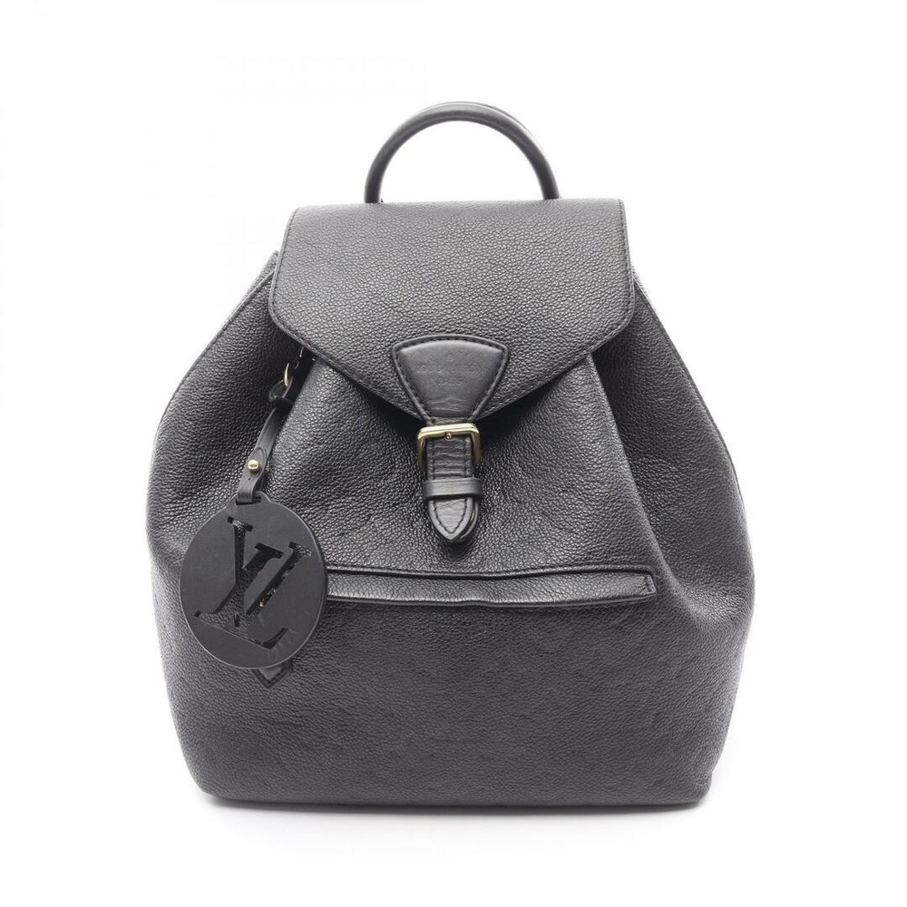 Louis Vuitton Monsuri Pm Backpack Bag Leather Monogram Emprete Noir Women