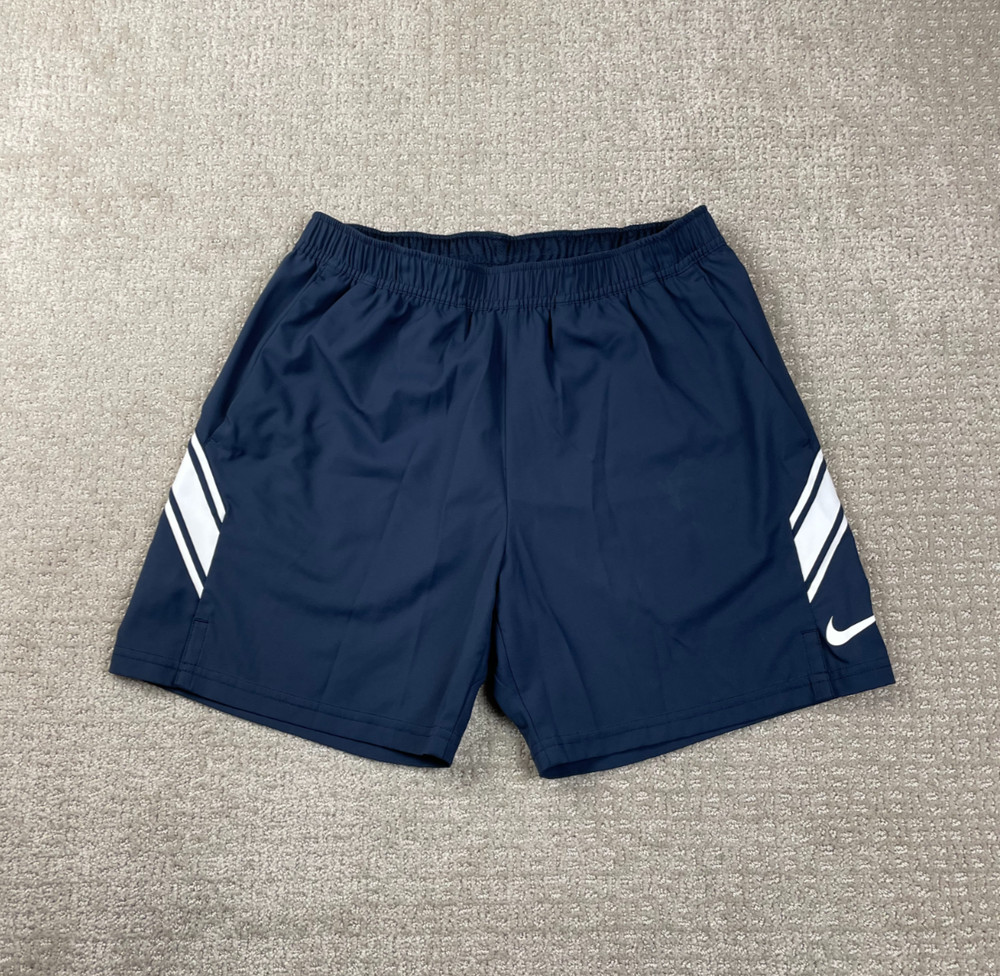 Nike Court Tennis Shorts Mens M Navy Blue Dri-FIT Unlined Training Athleticwear