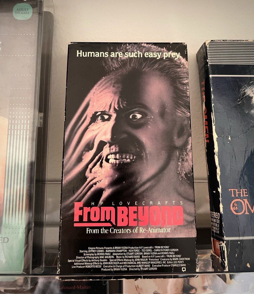 From Beyond 1986 VHS Horror Vestron Video Hp Lovecraft