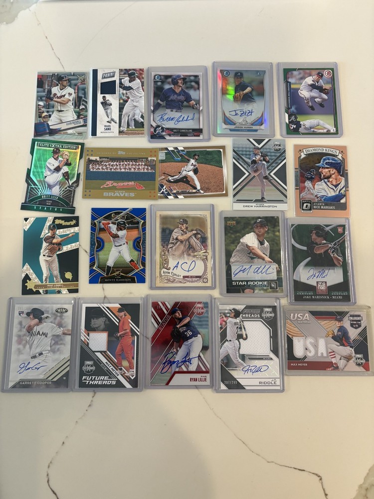 MLB Lot 20 Cards All Autos, Numbered, Patches, Rookies, Relics
