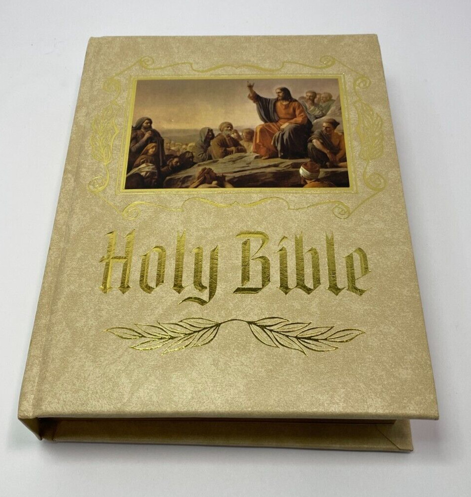 1987 Heirloom Family Bible The New American Bible Catholic Bible Publisher VTG
