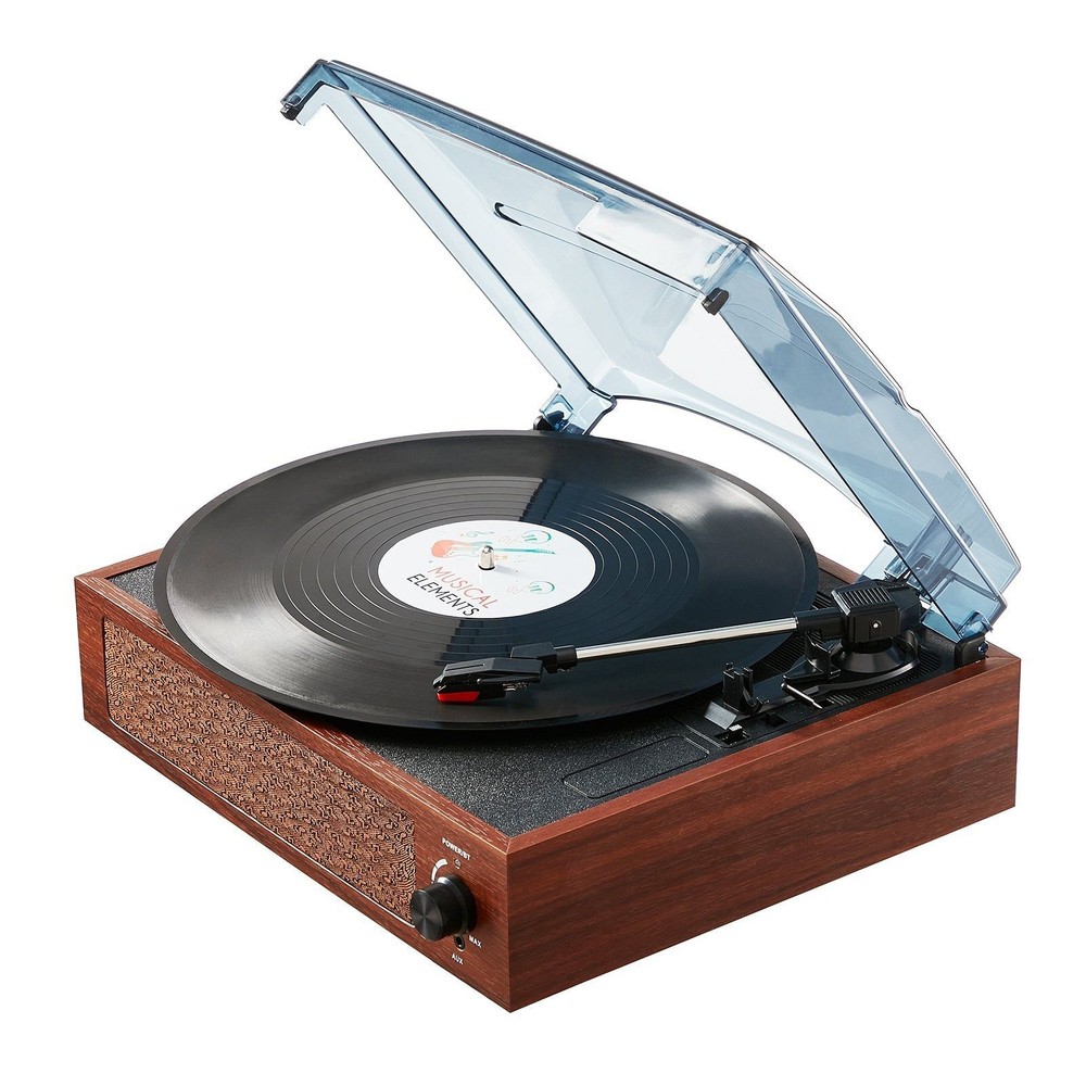 Vinyl Record Player, 3-Speed, Belt Driven Turntable Player with Built-in 10W Ste