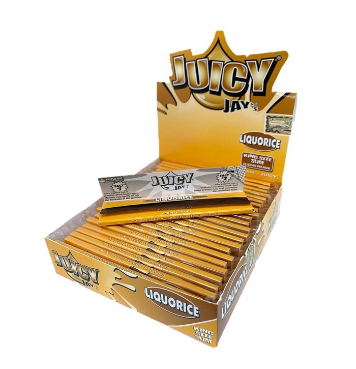 Juicy Jay’s Liquorice King Size Rolling Papers – 24pcs Display Pack