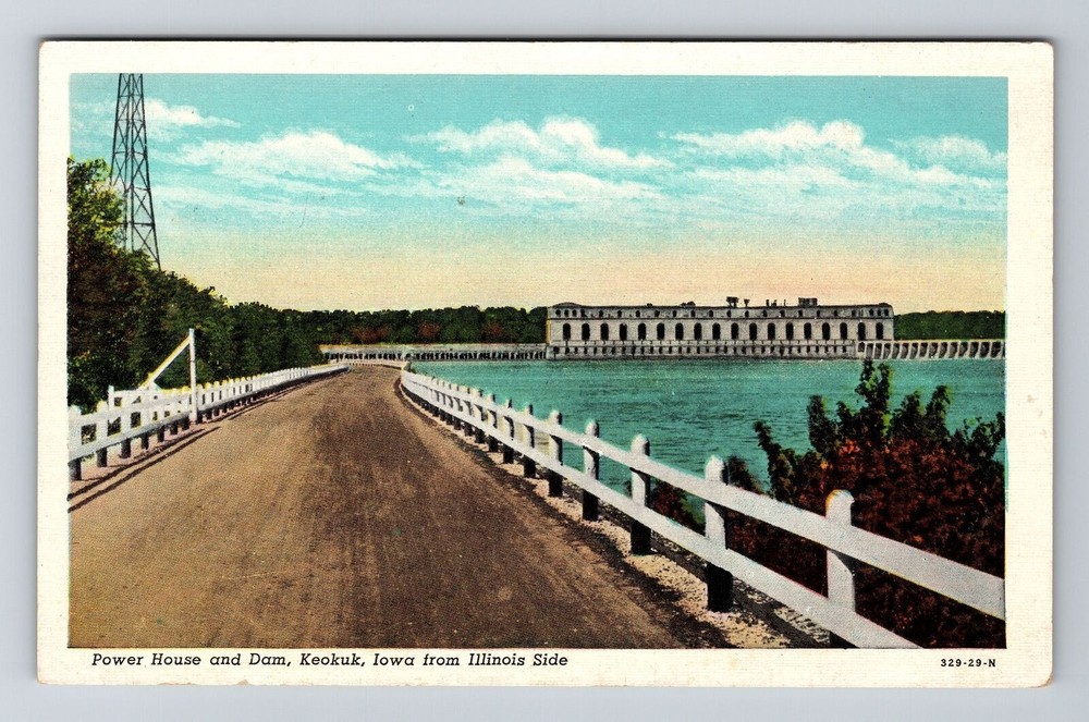 Kankakee IL-Illinois, Power House & Dam, Vintage Postcard