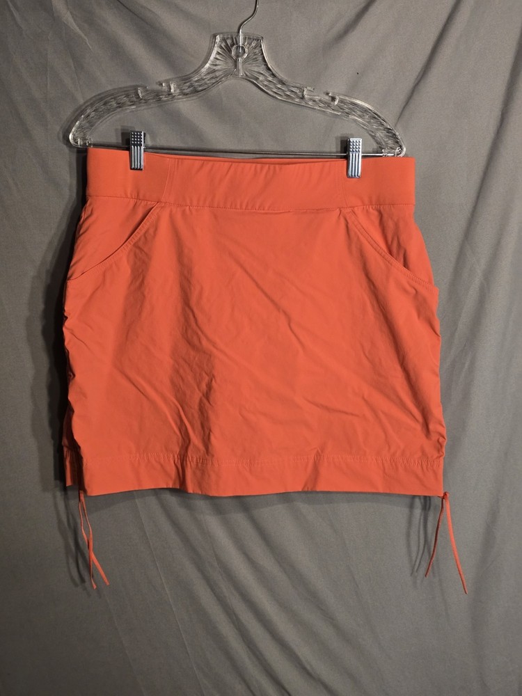Columbia Coral Orange Skort Women’s Large Stretch Athletic Hiking Golf Outdoor