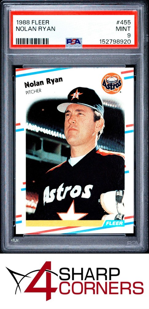 1988 Fleer #455 Nolan Ryan Astros Hof Psa 9Get unbeatable industry-low consignment rates at 4SC!
