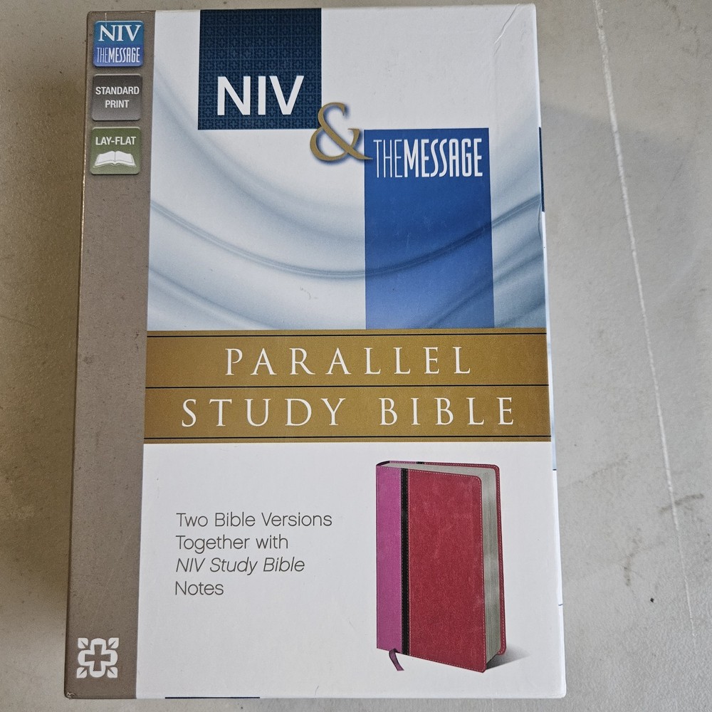 NIV, The Message, Parallel Study Bible, Imitation Leather, Orchid Raspberry
