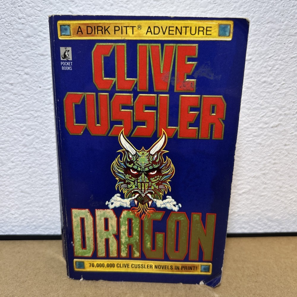 Vintage 1990 Dragon by Clive Cussler Adventure/Thriller Dirk Pitt Series #10