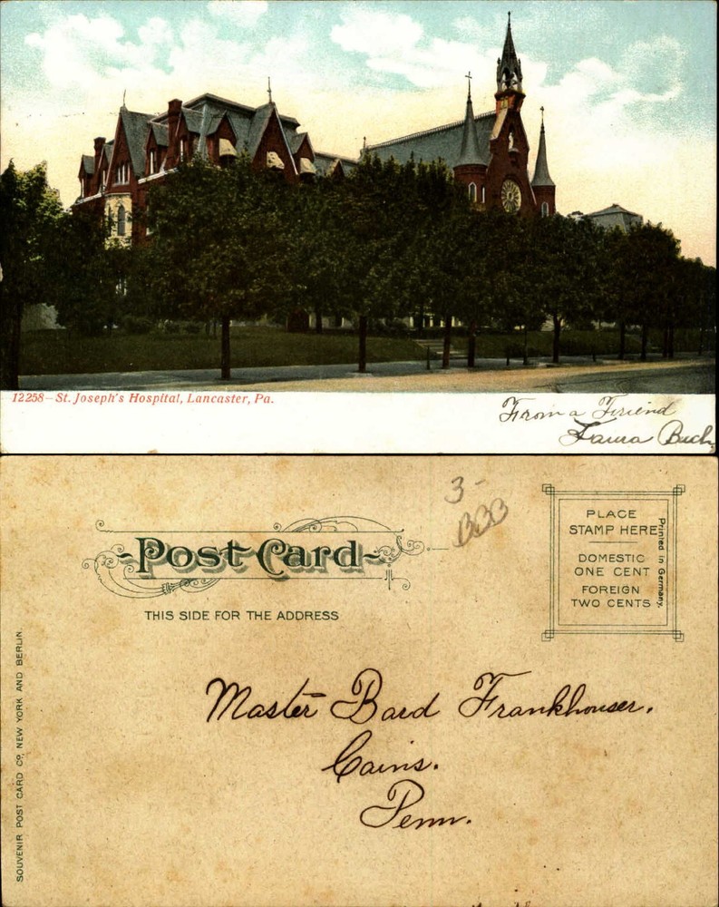 St Josephs Hospital Lancaster PA UDB unmailed