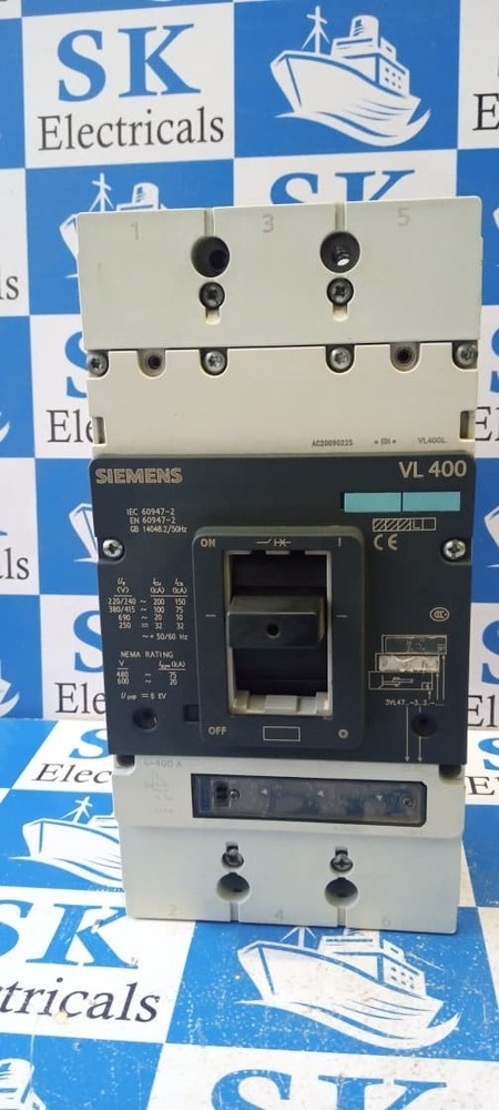 Siemens Vl400 3Vl9440-6Ae30 400Amp 3Pole Circuit Breaker
