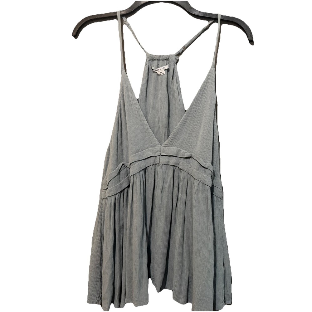 O'Neill  Wms M Razorback, Peplum Top Strappy Plunging V Neck . Flowy Y2K