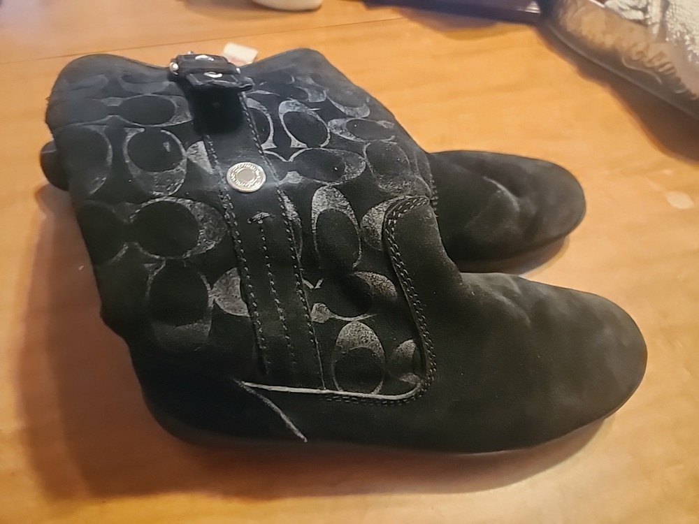 coach black boots size 7