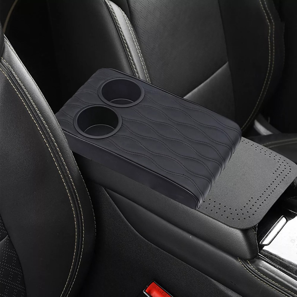 Car Armrest Pad Cushion Cup Holder Auto Center Console Elbow Rest Box Covers