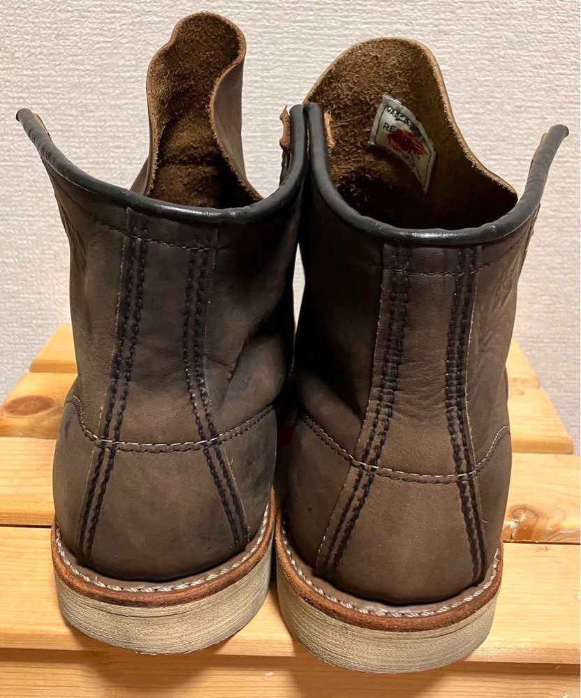 Red Wing 8865 Navy Nubuck Moc Toe Boots US 6.5 / 24.5cm No Laces