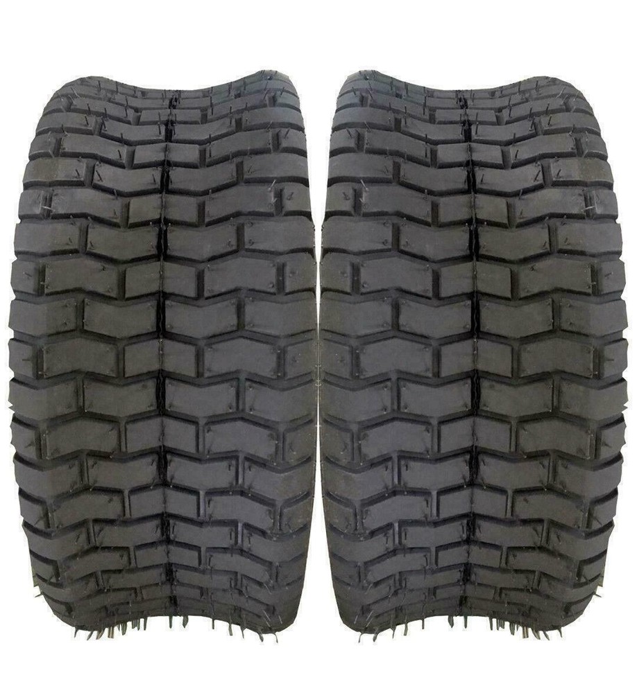 PAIR of 16x6.50-8 4 Ply Turf Lawn Mower Tires for Superior Traction & Durability