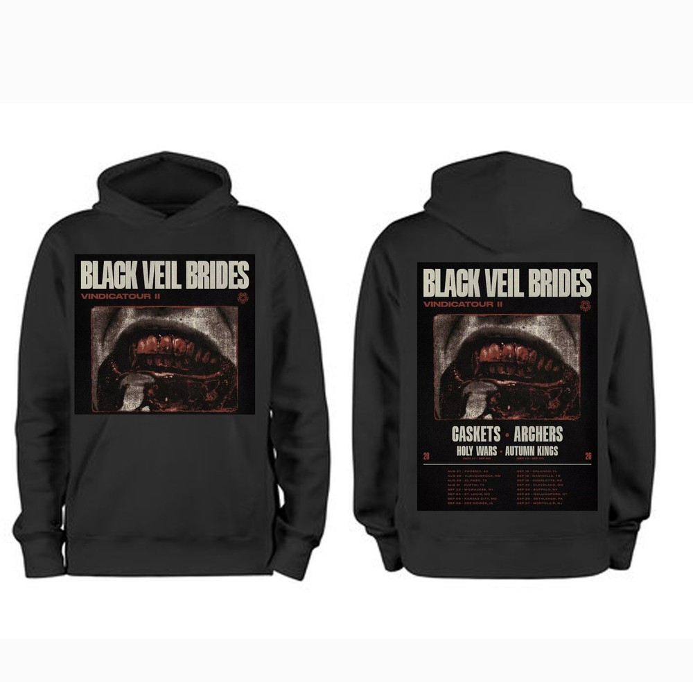 Black Veil Brides North America 2026 Tour VINDICATOUR II T Shirt Or Hoodie