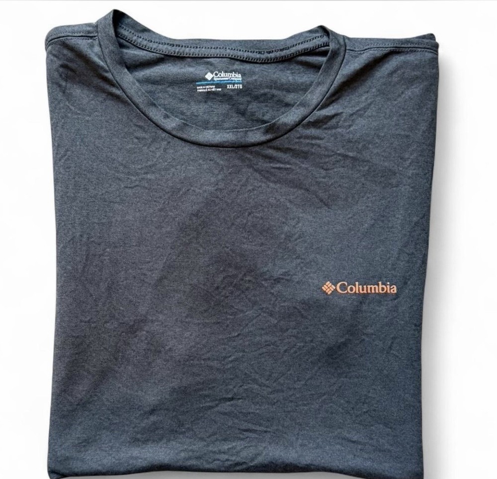 Columbia Omni Shade Mens T Shirt XXL Gray Outdoor Hiking Logo