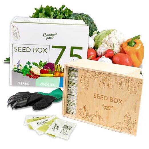 Grow Your Own Kit - 75 Varieties of Herb, Flower and Vegetable Seeds -