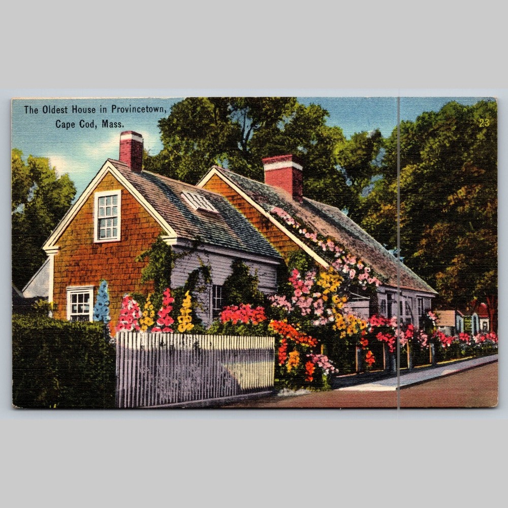 Postcard The Oldest House in Provincetown Cape Cod Mass