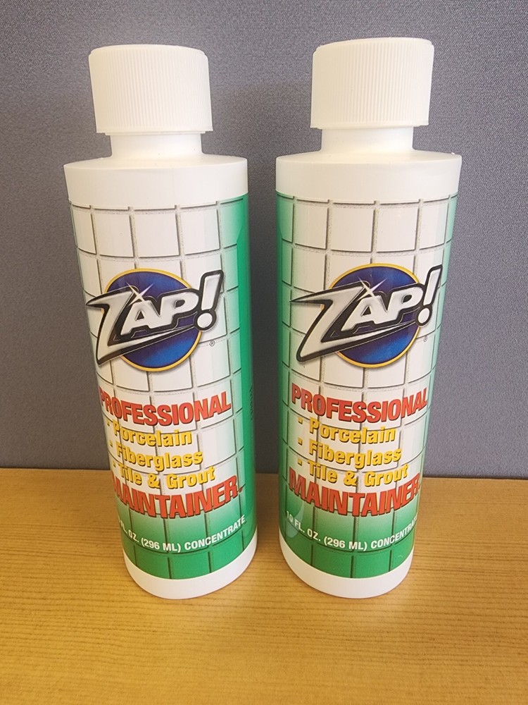 ZAP!  2 - 10 oz Professional Maintainer Tile & Grout Cleaner NEW! Sealed
