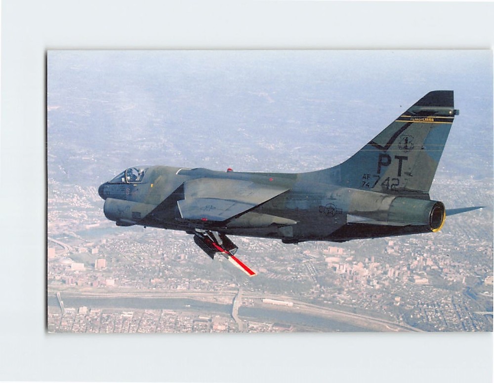 Postcard A7D Corsair II Fighter