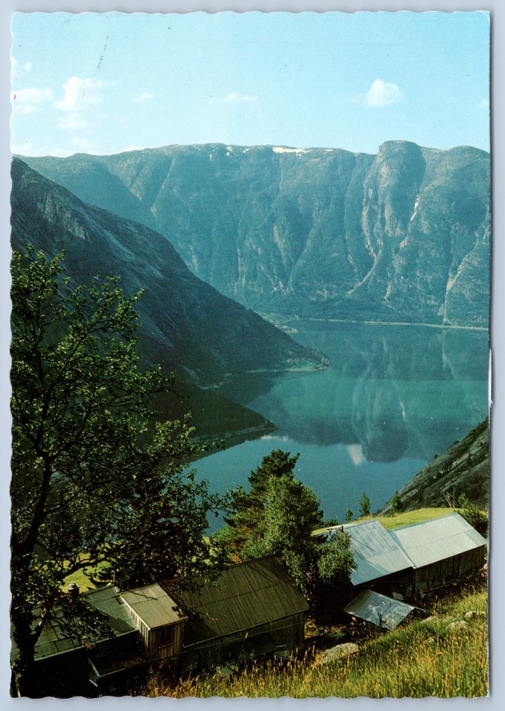 Norway Hardanger Eidfjord Kjeasen Mountain Farm Continental Postcard