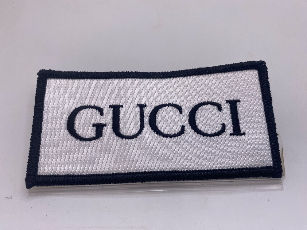 GUCCI Embroidered Sew-On Name Patch Tag for Customization