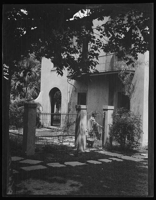 Photo:New Orleans or Charleston SC 1920s Two-Story Stucco House Balcony