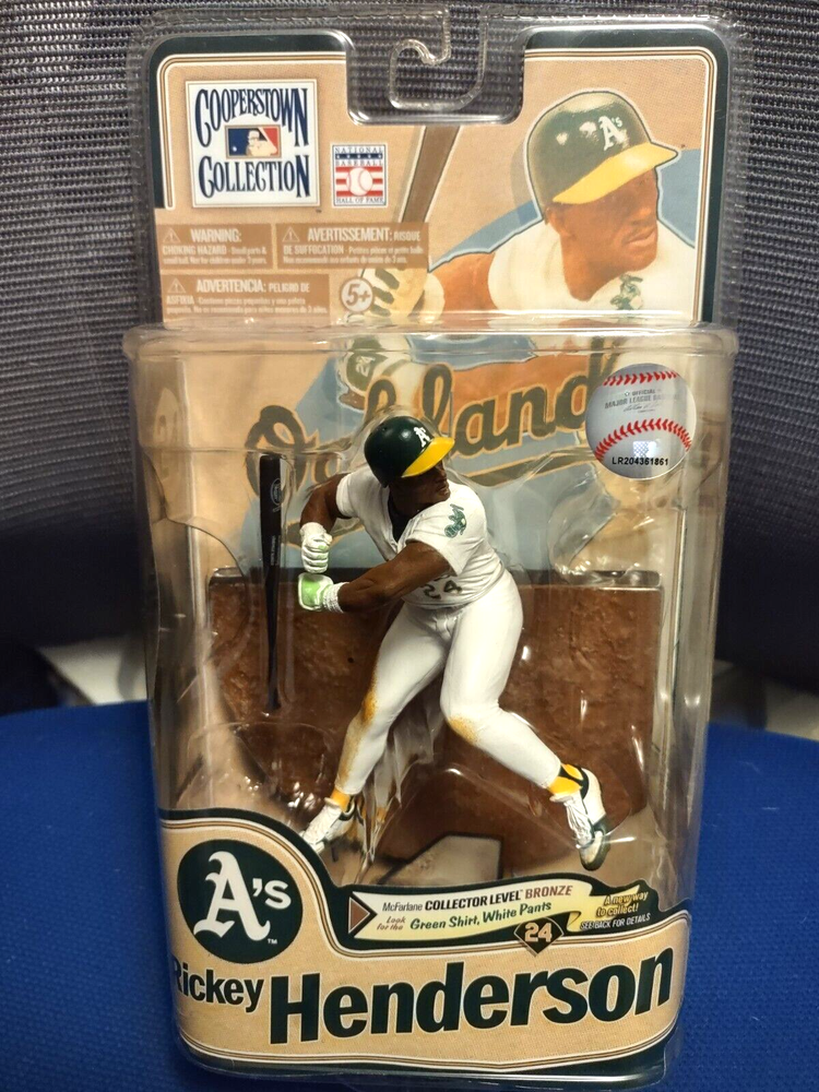Rickey Henderson Oakland A's McFarlane Cooperstown Series 8  White Jersey Figure