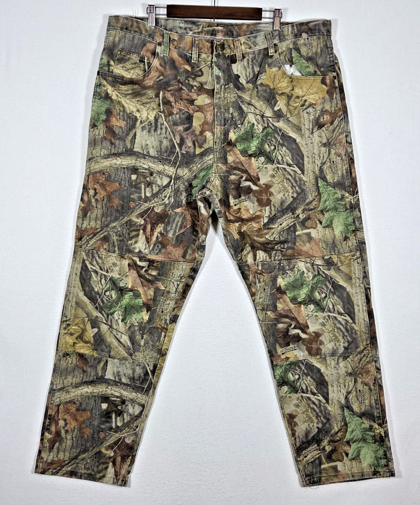 VTG Wrangler Men's Double Knee Camo Jeans Size 42x30 Made In USA