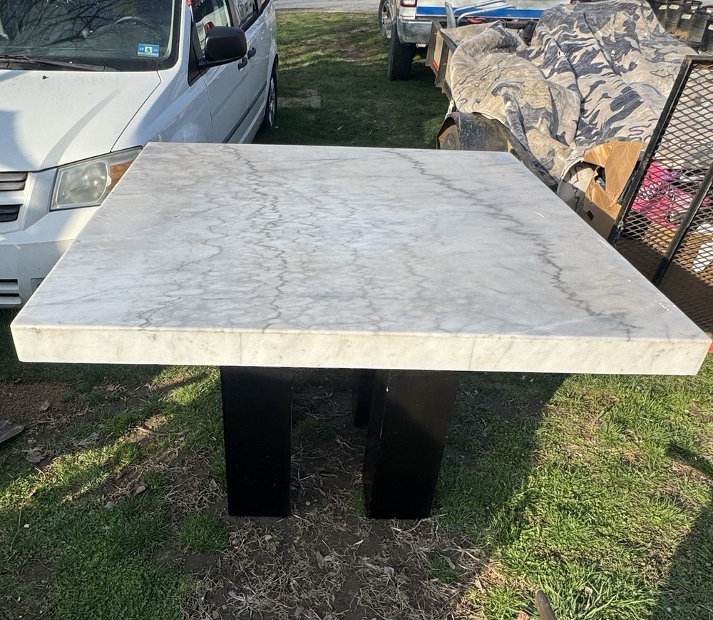 Marble Countertops Table White/Grey 54”x54x36”  PICKUP ONLY!!