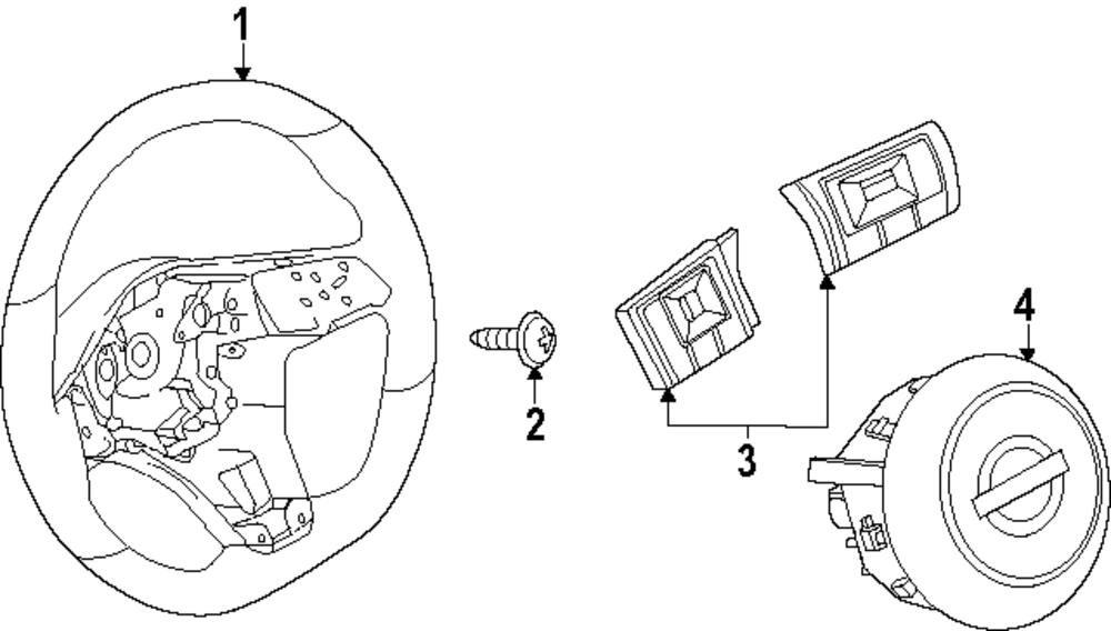 Genuine Nissan Steering Wheel 48430-7LF6A