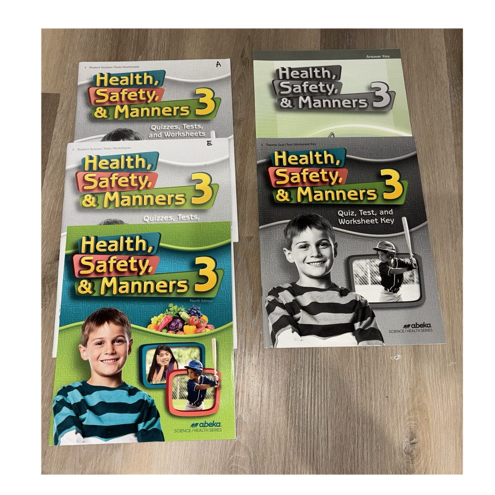 Abeka - 3rd Grade Health, Safety & Manners Textbook Set w/ Answer Key
