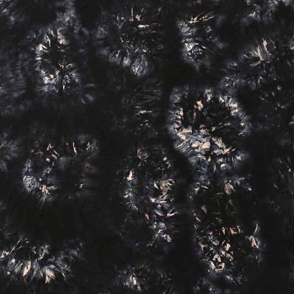 Poly Stretch DTY Tie Dye Fabric for DIY Projects in Black Ink Latte